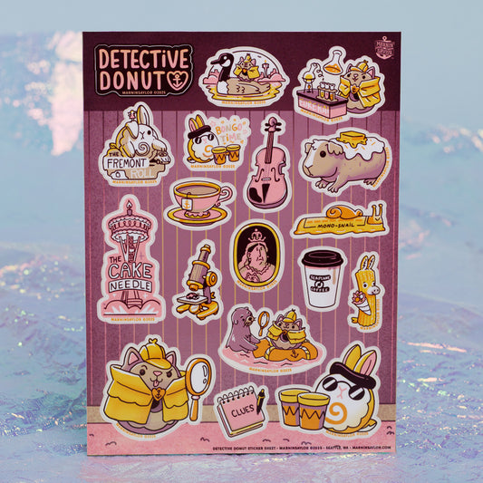 Detective Donut Sticker Sheet
