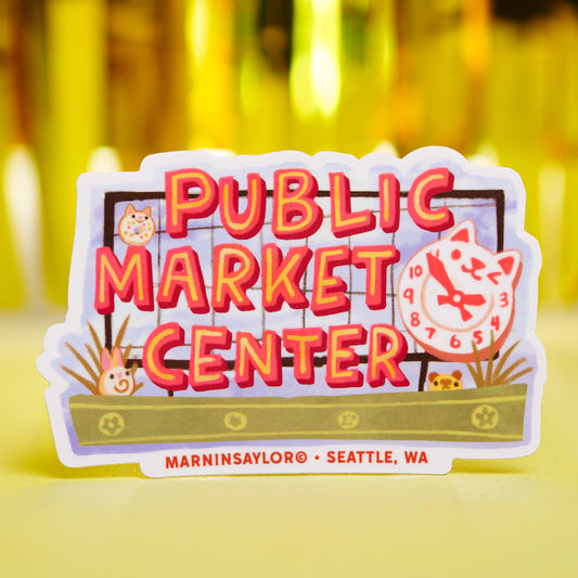 Pike Place Public Market Sign Sticker