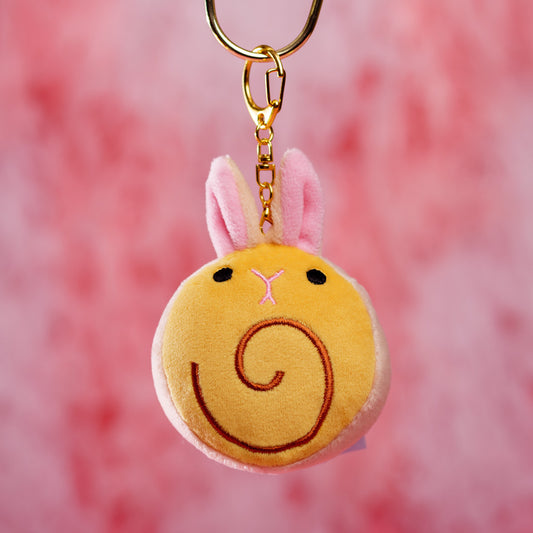 Cinnamon Bun Plush Keychain