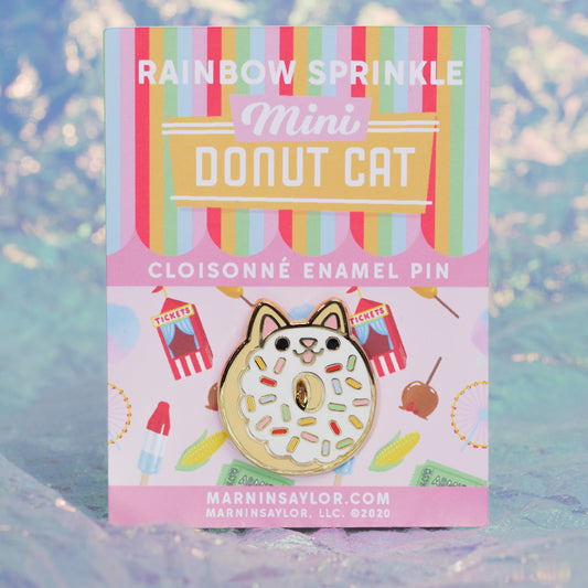 Rainbow Donut Cat Enamel Pin
