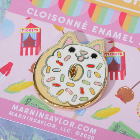 Rainbow Donut Cat Enamel Pin